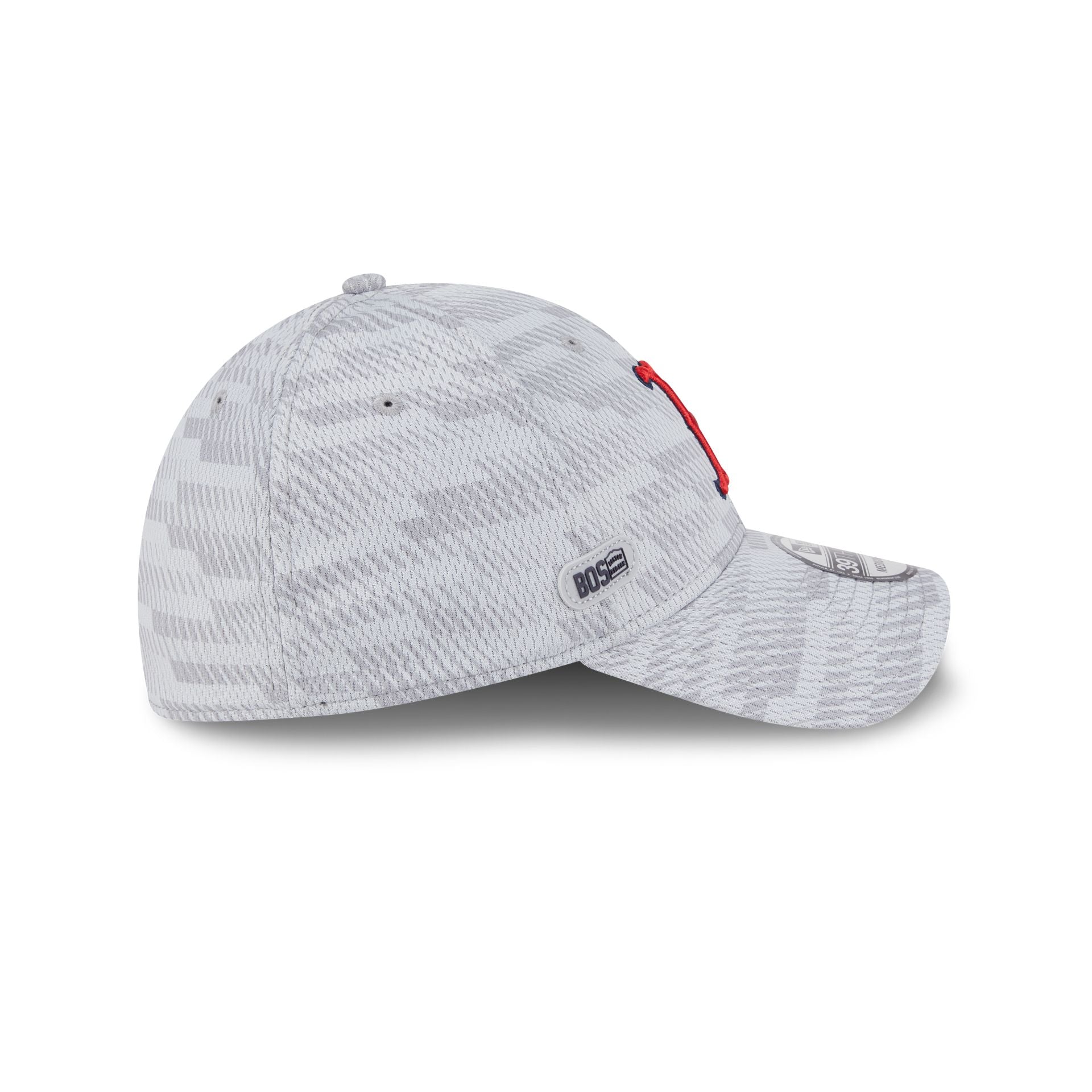 Boston Red Sox 2025 Clubhouse Gray 39THIRTY Stretch Fit